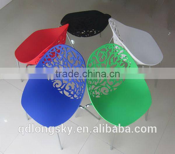LS-4002 Canteen stackable polypropylene plastic forest replica vegetal chair