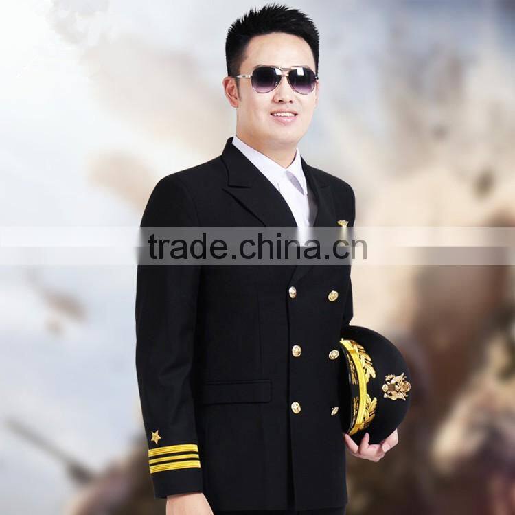China OEM Suppliers Airport Work Men Pilot Uniforme Airline Uniform