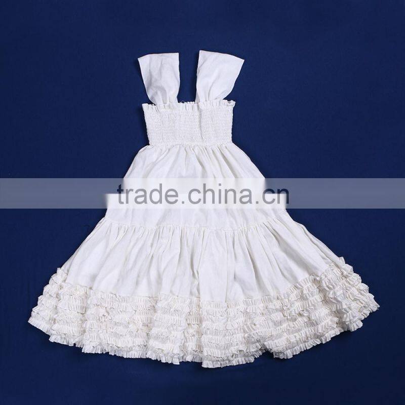 XF-262 modern girls summer white baby girls one piece long party dress