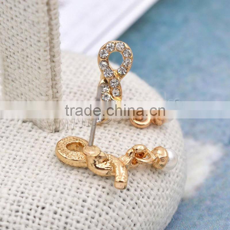 Plastic Pearl Zinc Alloy earring women earring saudi gold jewelry earring