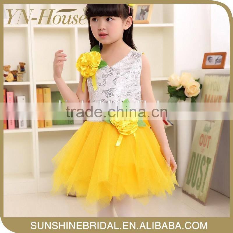 the most beautiful sleeveless appliqued short front & long back flower girl dress