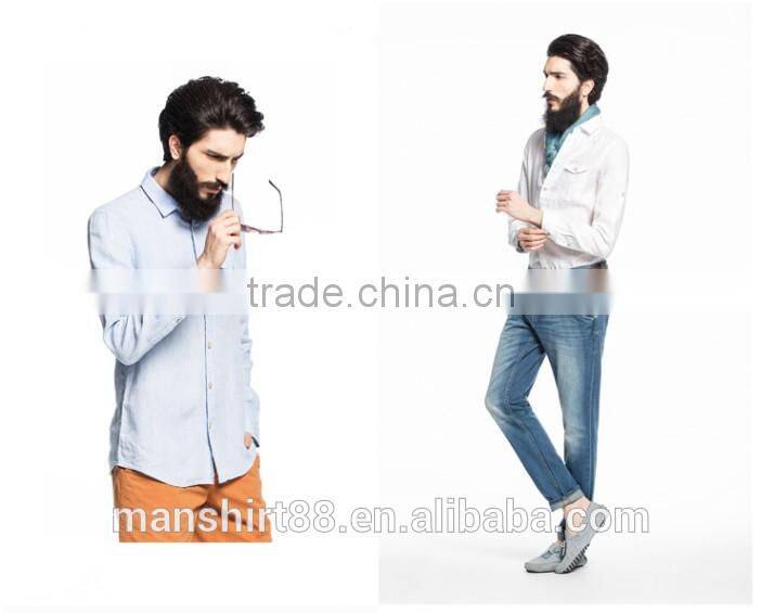 2016 fashion men's 100% hemp shirt