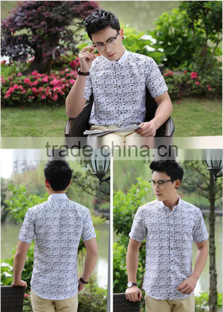 Latest shirt designs for men 2016 fancy custom elongated printed hawaiian short sleeve t-shirt