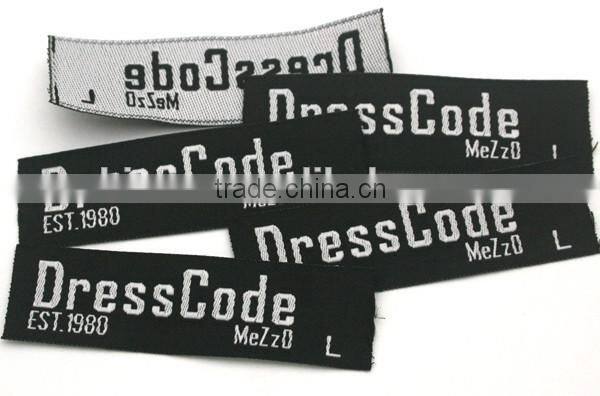 Customized garment shoe labels/woven labels/main label/embroidered tag straight cut WSC-001
