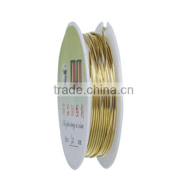Copper Beading Wire Thread Cord Round Gold Plated 1mm Dia. , 2 Rolls
