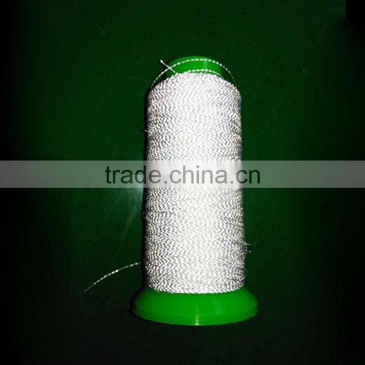 Eco-friendly silver grey high tension 3m machine reflective thread for embroidery