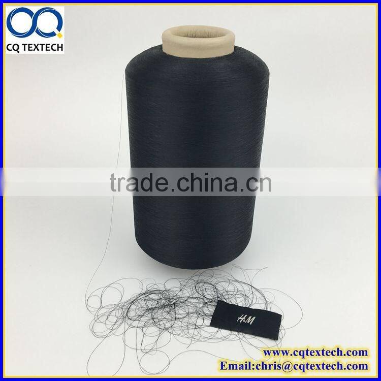 50D/120TPM Semi Dull Black Yarn for Garment Label