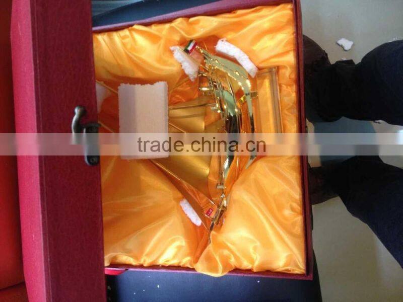 Fascinations Metal Earth Metal Works 3D Laser Cut Metal Golden Ship Model For Home Decoration