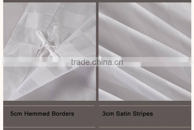 alibaba China luxury satin stripe hotel bedding set