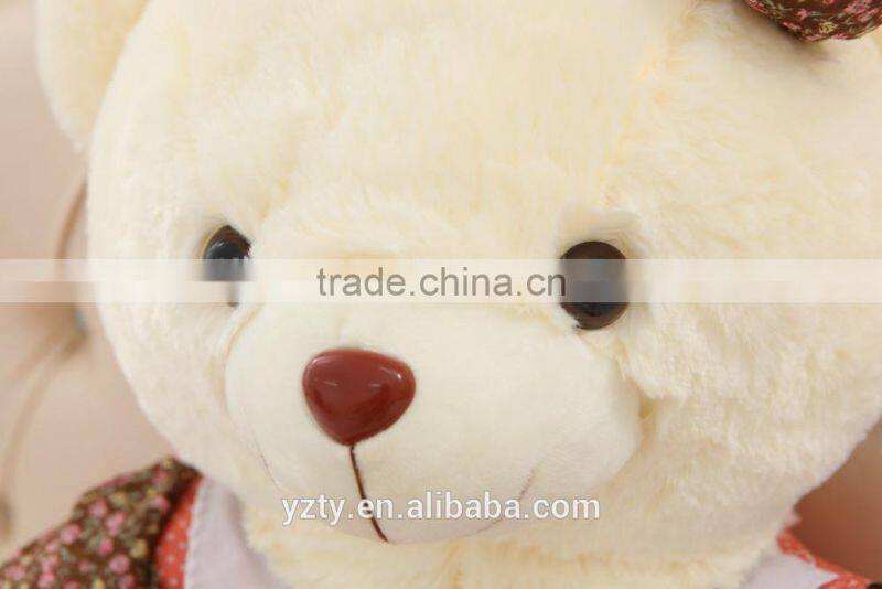 Yangzhou plush toy factory supply elegant teddy bear toy with dress