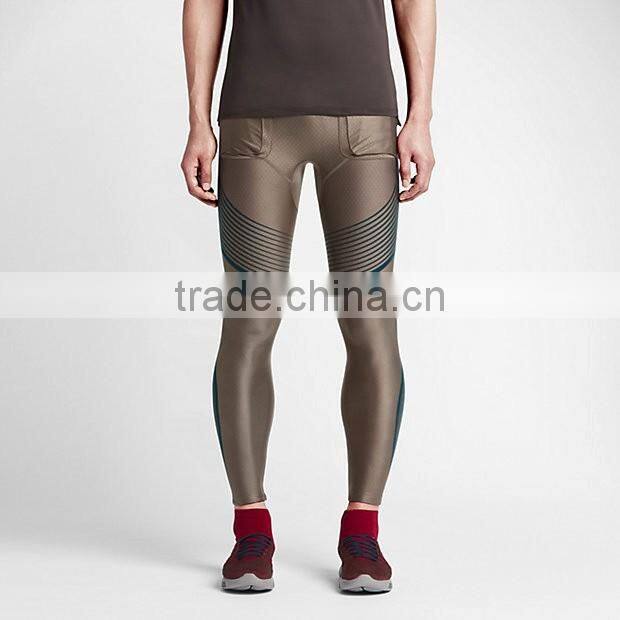 2016 good elasticity mens tights pantyhose fitness of pants for running