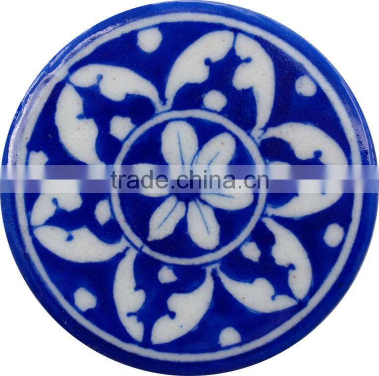 Blue Pottery Saucers , Blue Pottery Saucers Set