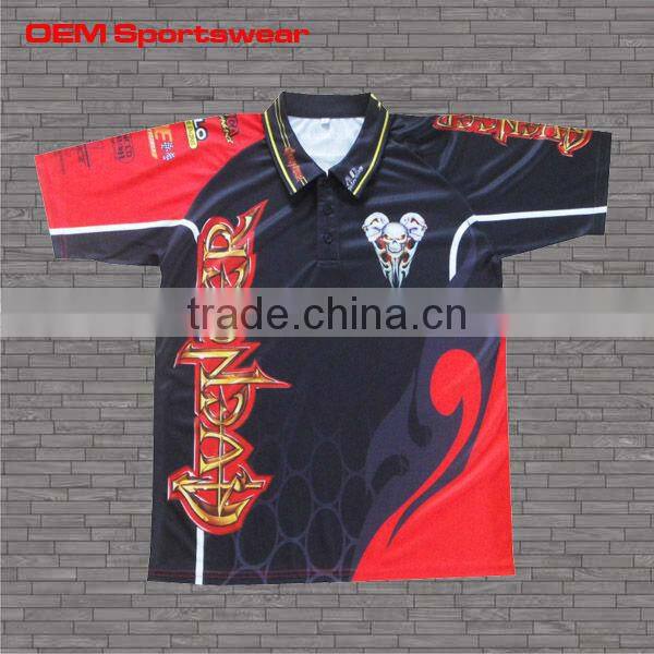 Full dye sublimation men Polo Shirts in custom design