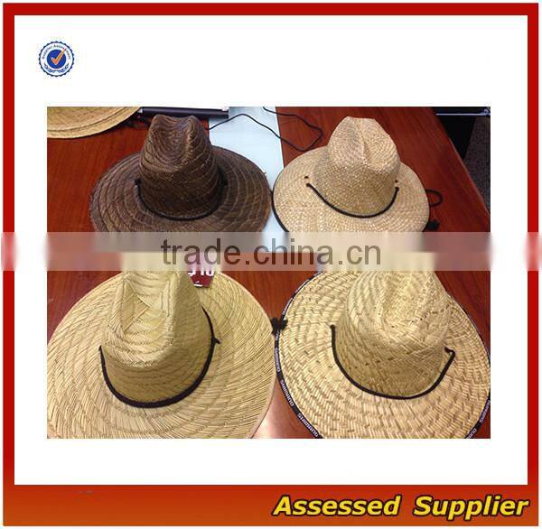SPF 50+/ Protect You Better! Thicker quality custom straw hat outdoor surf straw sun hat wholeasle for free sample