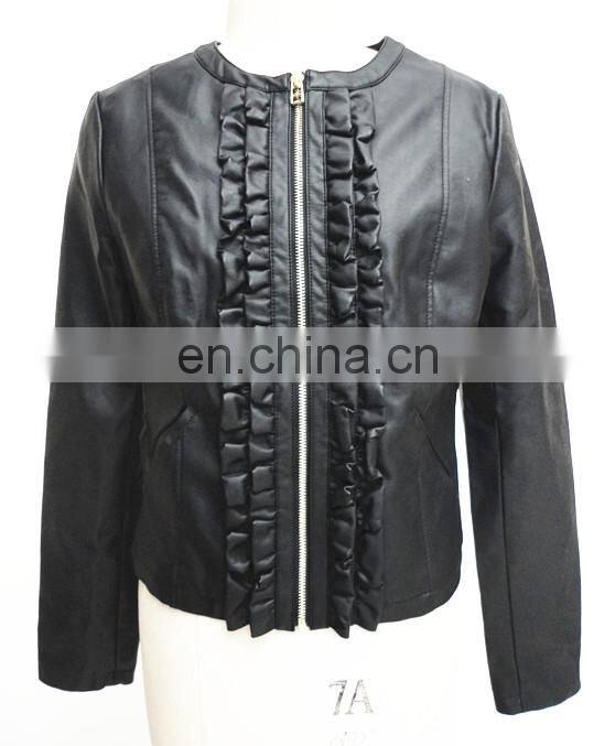 2013 new style PU leather jacket from China for women