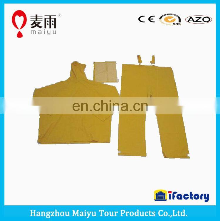 maiyu 0.28mm 3-piece ladies rubber eva fashion long raincoat