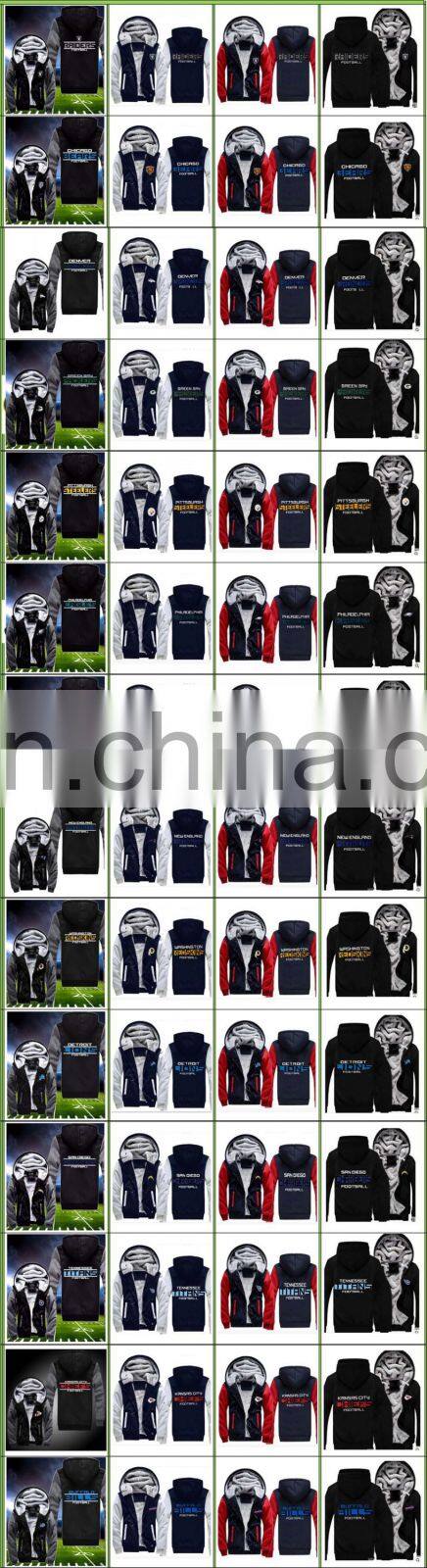 Football Bay Packers Zipper Thicken outdoor Hoodie sports Jacket