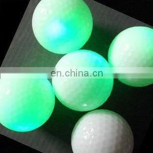 Hot selling sports luminous logo printing golf ball glovion led flashing golf ball luminous golf ball