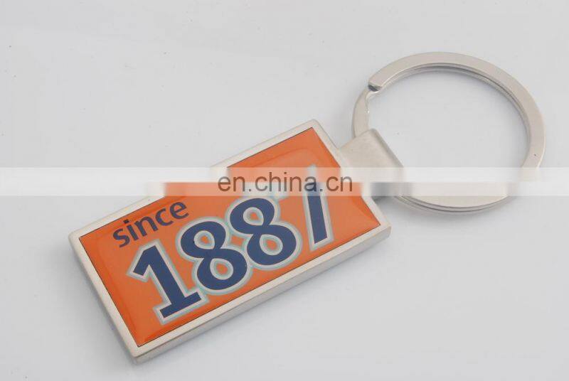 Customized Metal Eiffel Tower Sticker Keychain with Epoxy