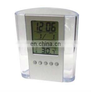 Digital Desktop Clock with Pen Holder