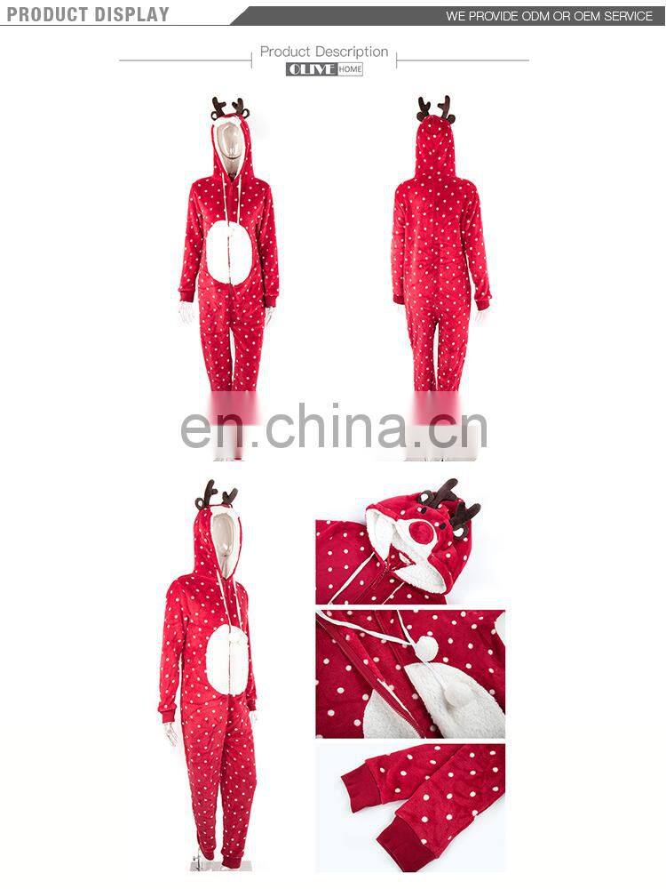 Good supplying giraffe pattern embroidery fleece flannel bathrobe pyjamas women
