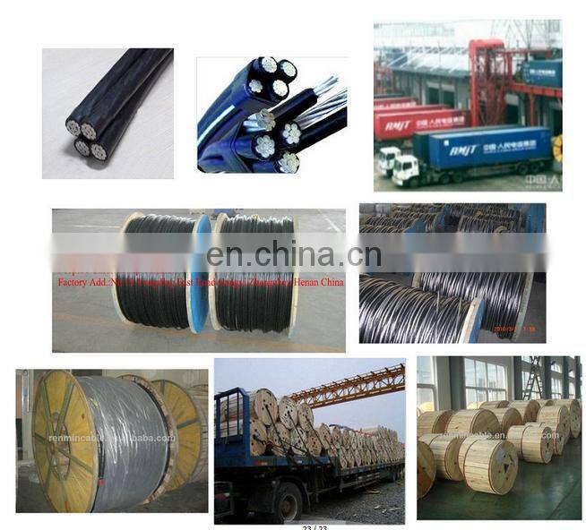 0.6/1KV 11kv Overhead insulating cover for conductor transmission power wire lines aerial bundle cable3x70+54.6+16sqmm abc cable