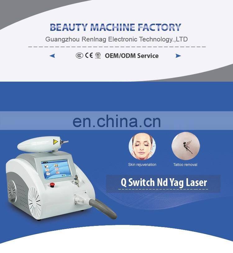Portable Q Switched Nd yag Laser tattoo removal machine for tattoo removal