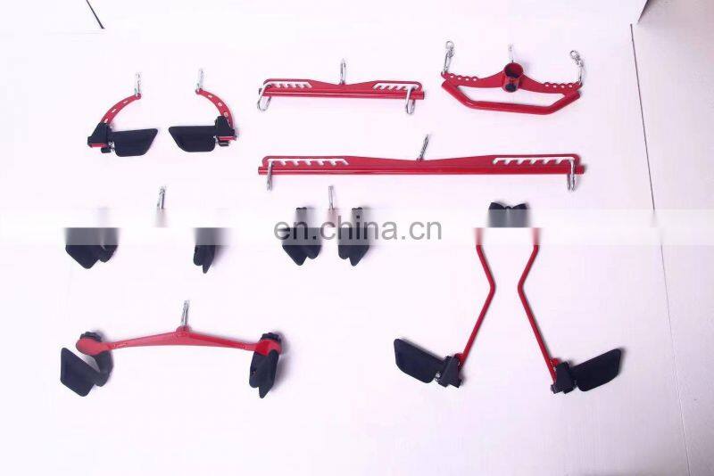 Professional Gym or Home Used Weight Barbell Handle Bar Multi Functional Trainer 8 Piece Set Integrated Pull Back Handle