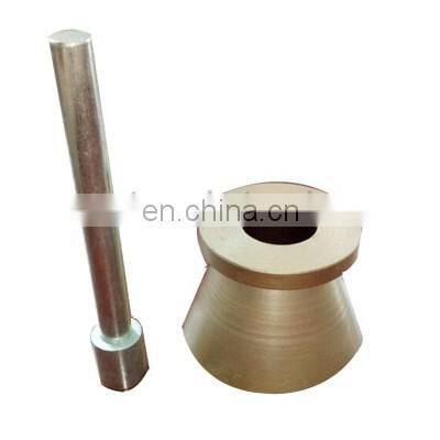 Asphalt sand absorption cone and tamper