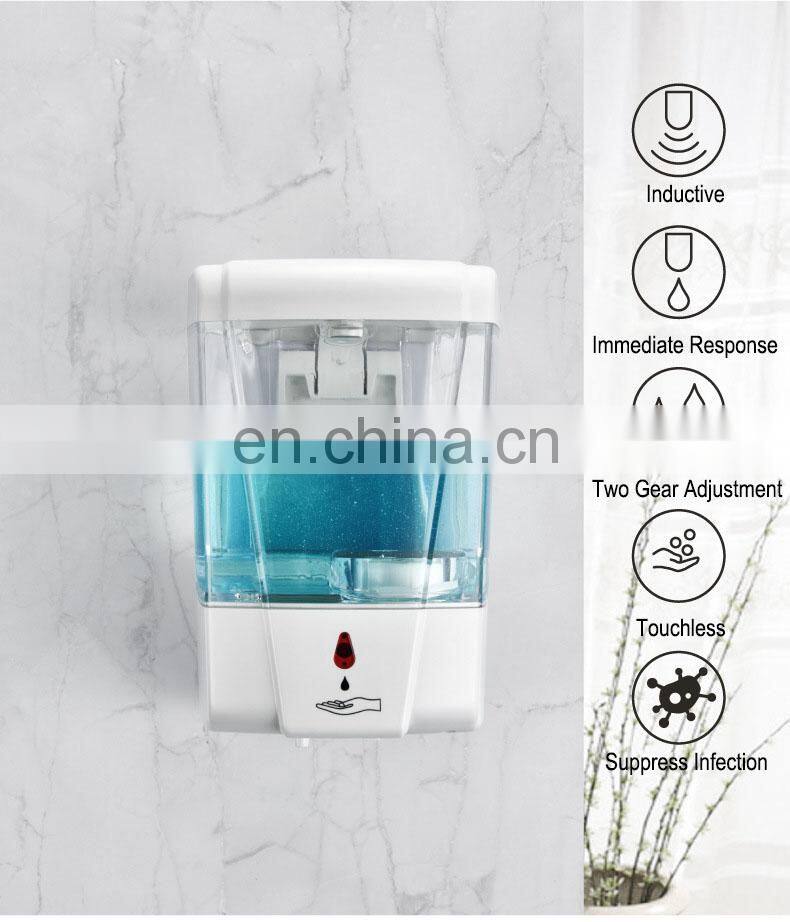 Large capacity 700ml automatic liquid sensor soap dispenser / hand sanitizer dispenser