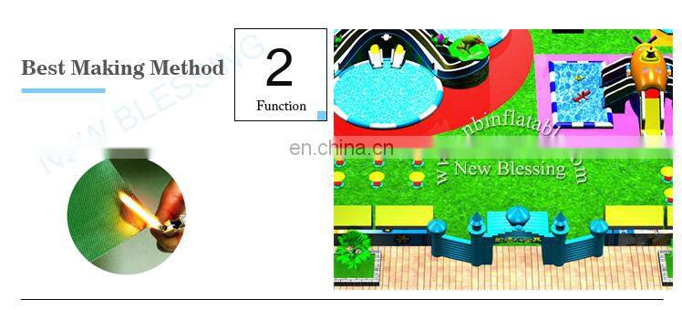 2018 factory pvc tarpaulin new inflatable water park on land prices for adults with pool& slide