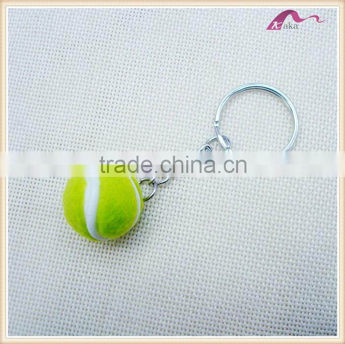 Personalized Fluffy Felt Tennis Ball Keychain