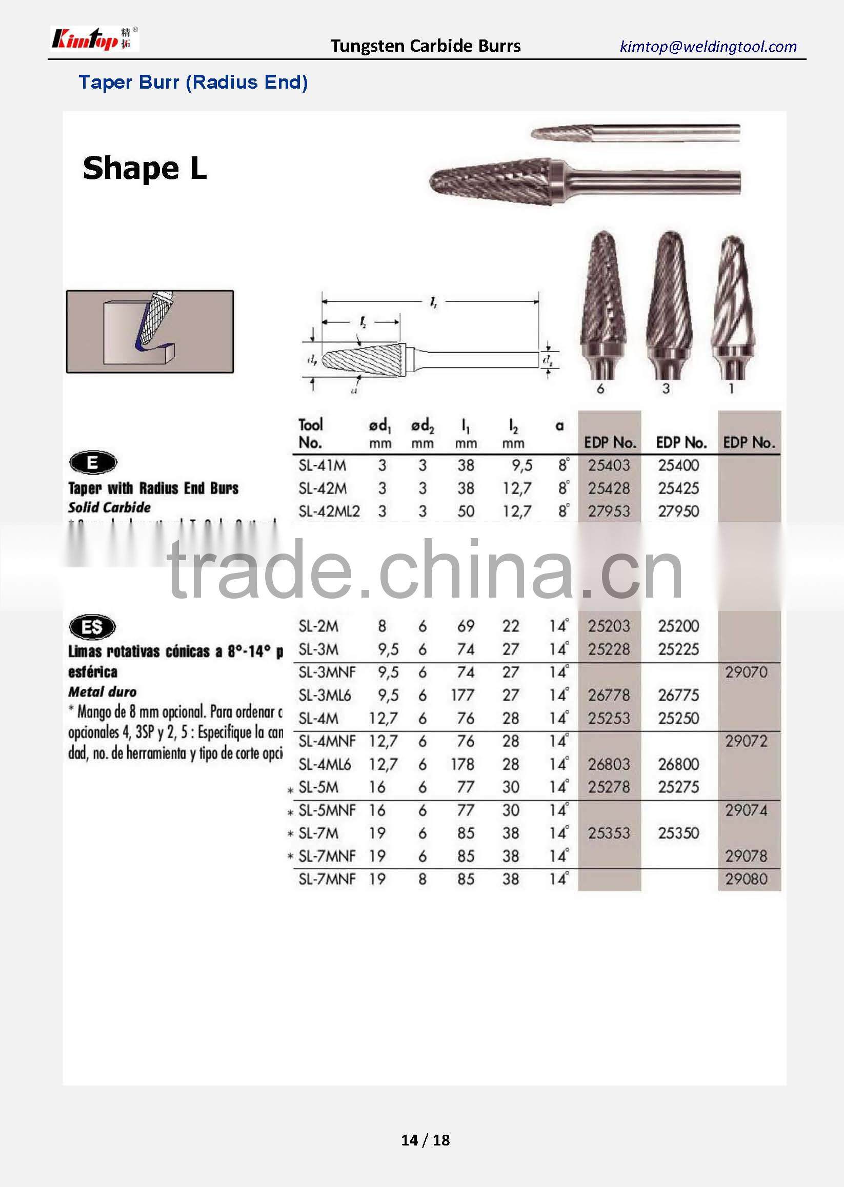 Hot Isostatic Pressing Tungsten Carbide Burr