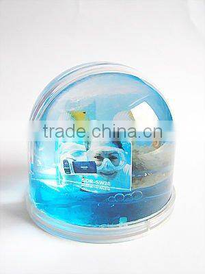 acrylic snow globe insert different photo/ picture, snow ball for Christmas