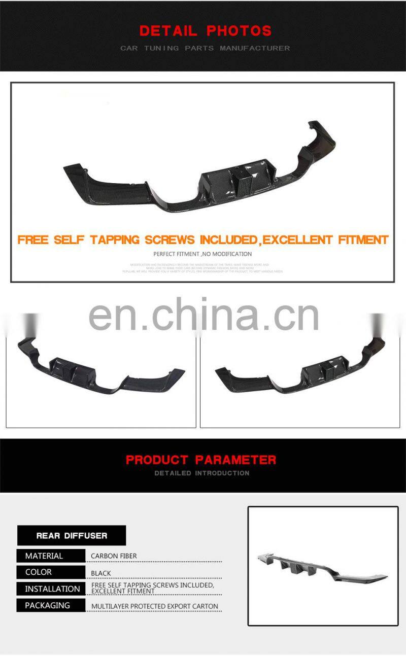 Carbon Fiber F8x M3 M4 Rear Valance Lip for BMW F82 F83 M4 F80 M3 2015- 2019