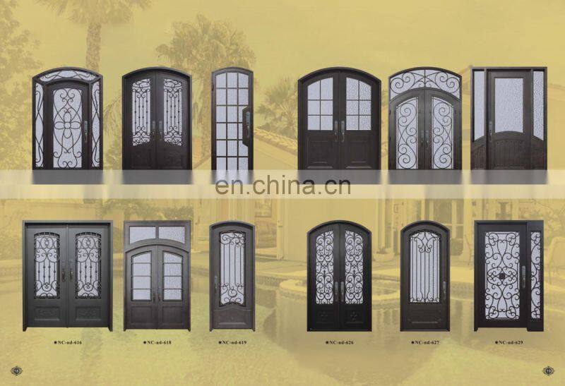 48 inches exterior front wrought iron main front door design with opening window