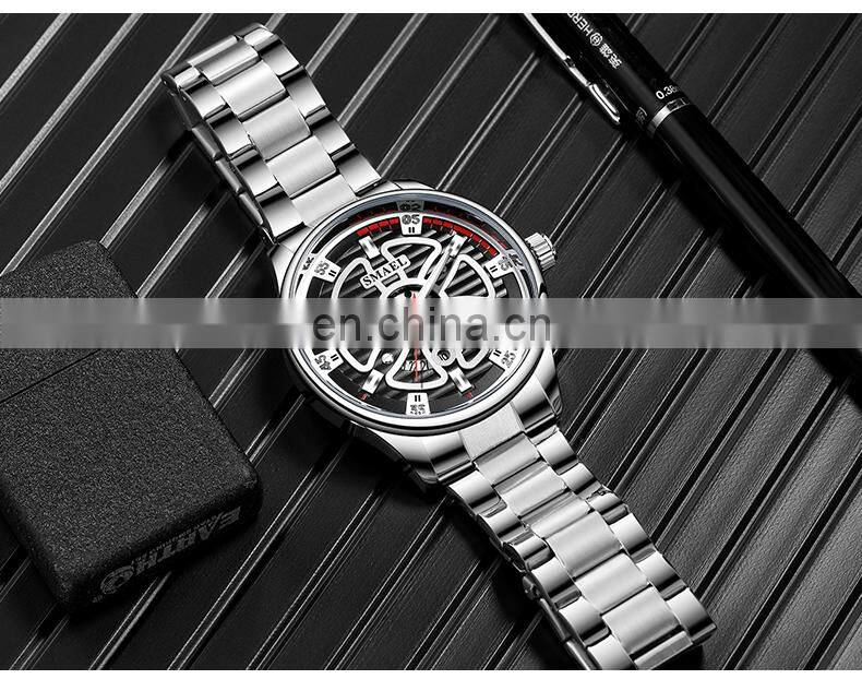 SMAEL 9180 Quartz Watch For Men SMAEL Golden Watches Waterproof Auto Date Male Clock Analog Stainless Steel Watches