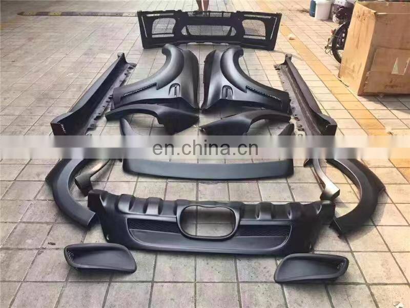 Runde Resin &Half Carbon Material Front Bumper Grille Side Skirt Spoiler Rear Lip Hood For BMW X6 E71 Haman Style Wide Body Kit