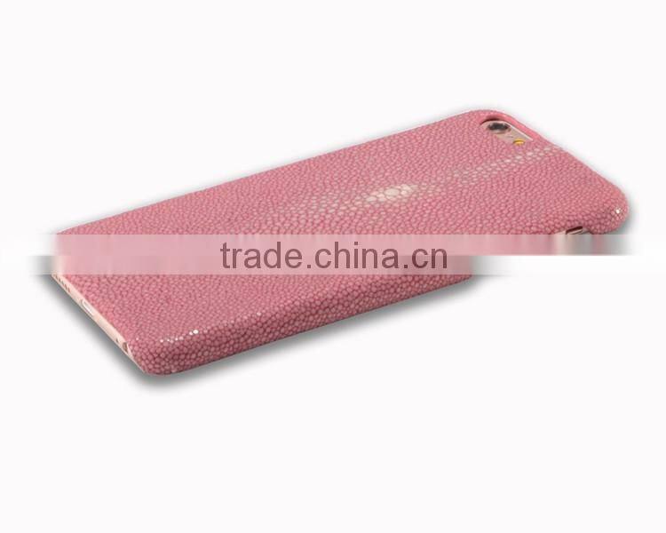 Luxury exotic polished stingray skin case for iphone 6 leather case stingray