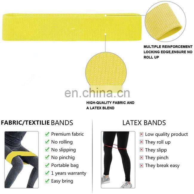 Eco-friendly New Textile Fabric Resistance Loops Bands Set For Legs