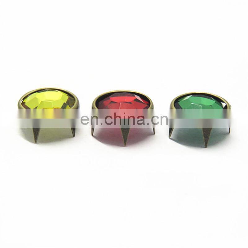 Fashion Metal Claw Nail leather Rivets Rhinestone rivet for Bag and Clothing