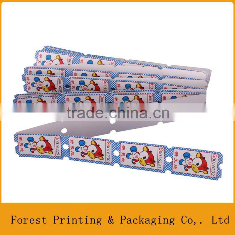 Amusement machine emption arcade ticket printing