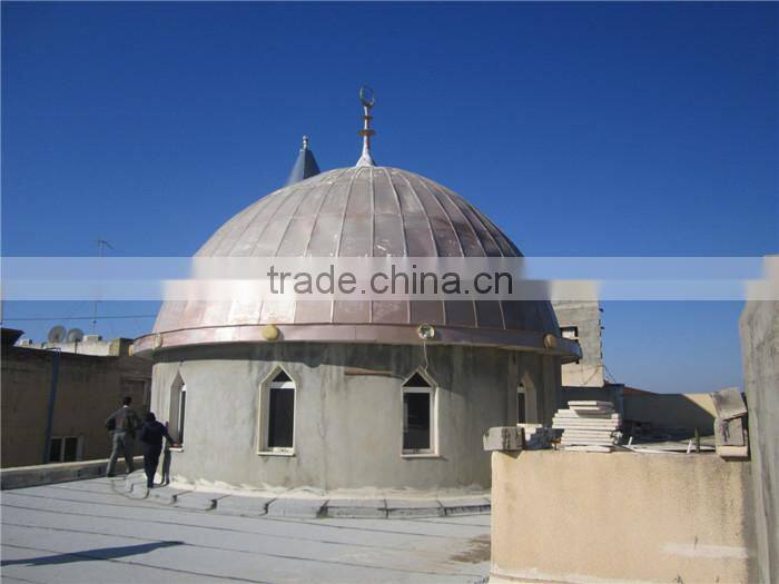 Prefabricated stainless light steel frame mosque dome
