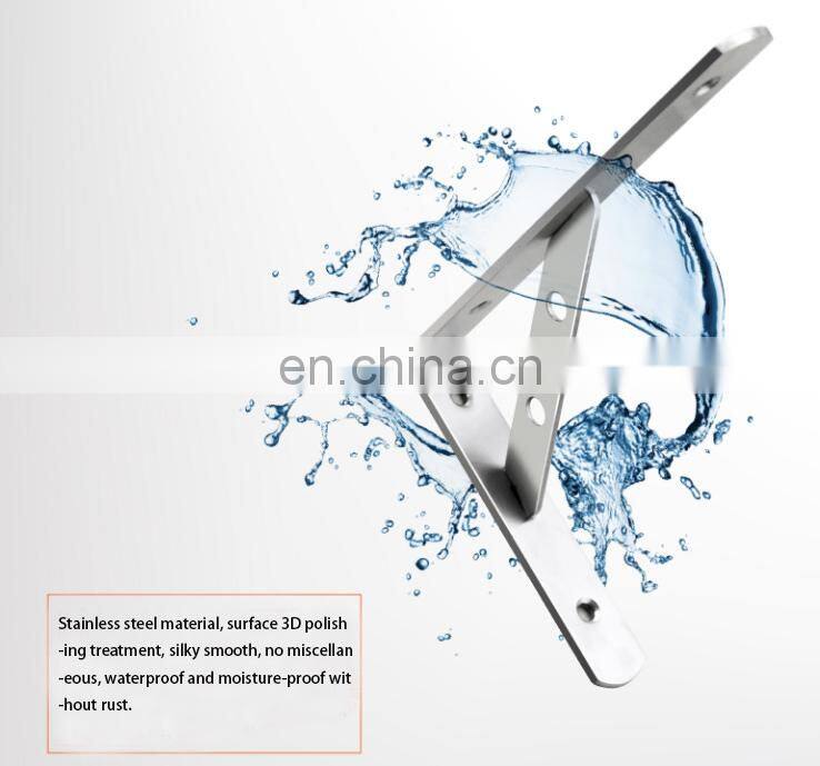 Steel angle iron metal triangle shelf bracket L Shaped with Holes for Furniture Cabinet