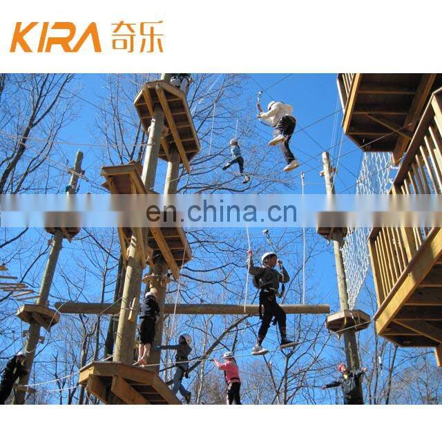 High Rope Course Outdoor Adventure Playground Obstacle Course Equipment