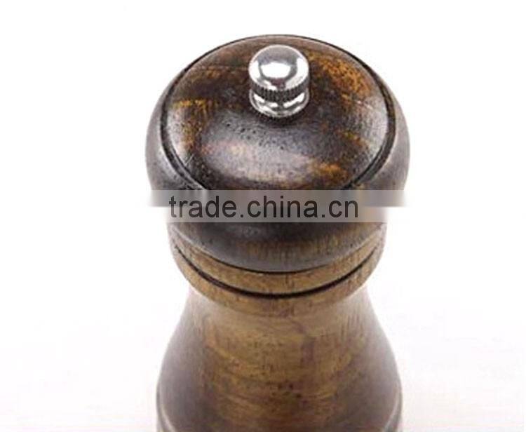 Wood Pepper Mill with Strong Ceramic Grinder 8"
