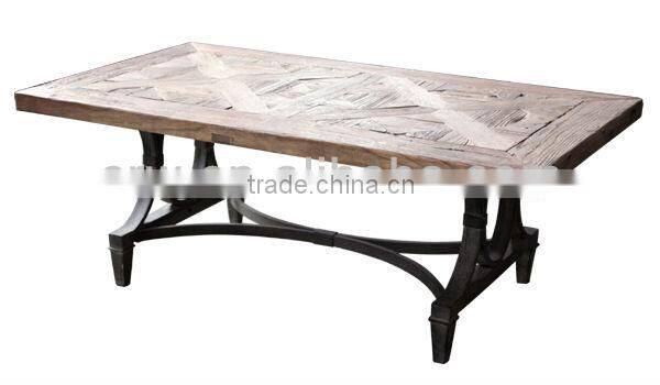 DT-4061 Morden Recycle Elm Dining Table Set