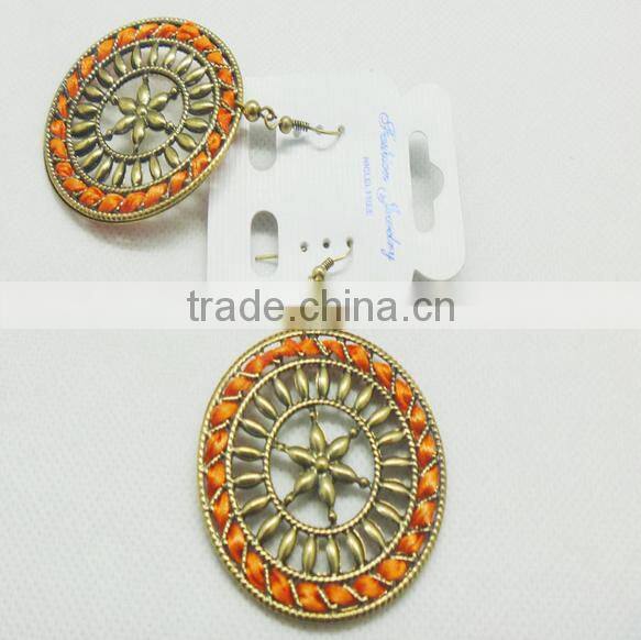 most popular beautiful design handmade earring big circle earrings for girls