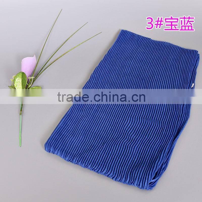 2016 New Style Stripe Embossed Viscose Plain Muslim Women Hijab Scarf
