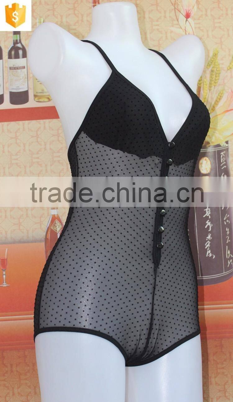 fashion hot black sexy mature women transparent lingerie nigntwear